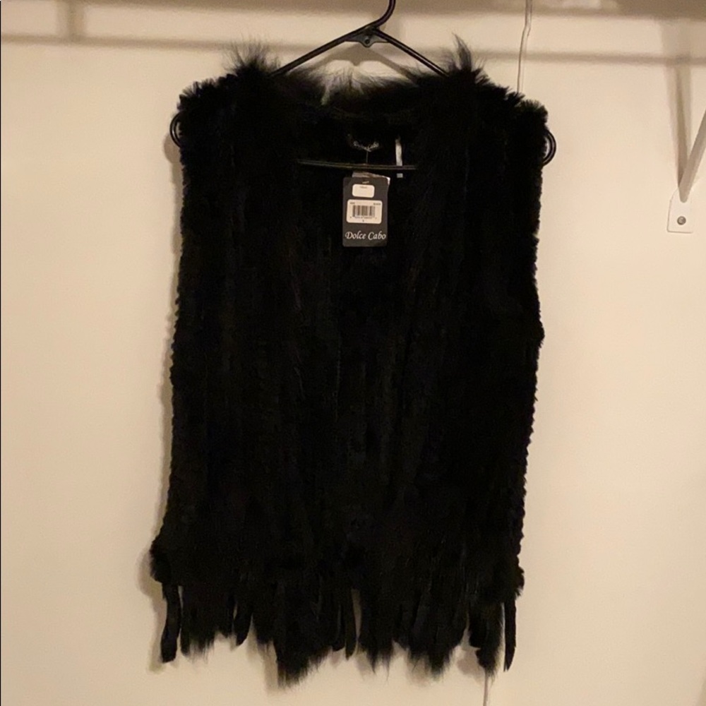 Dolce Cabo Genuine Rabbit and Raccoon fur Vest